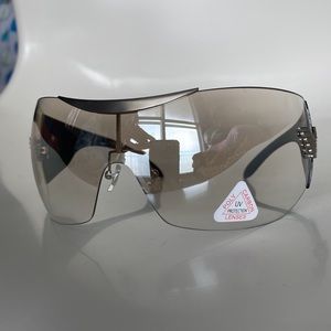 Giant Vintage Neptune Flash Y2K Shield Sunglasses